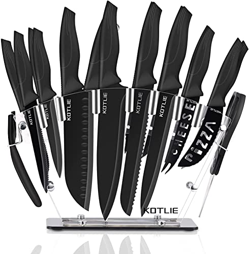 KOTLIE Messerblock Set, 19 Stücke Profi...