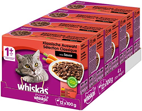 Whiskas 1+ Katzenfutter – Klassische Auswahl in...