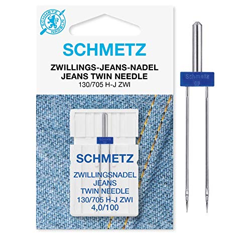 SCHMETZ Nähmaschinennadel Zwillings-Jeans-Nadel...