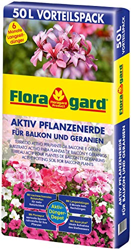 Floragard Aktiv Pflanzenerde für Balkon und...