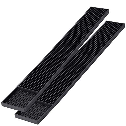 Noverlife 2PCS Schwarz Gummi Bar Matten,...