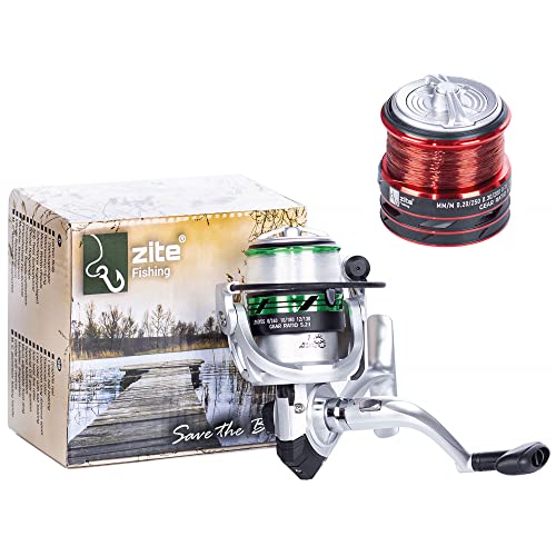 Zite Fishing Angelrolle mit Schnur Bespult -...
