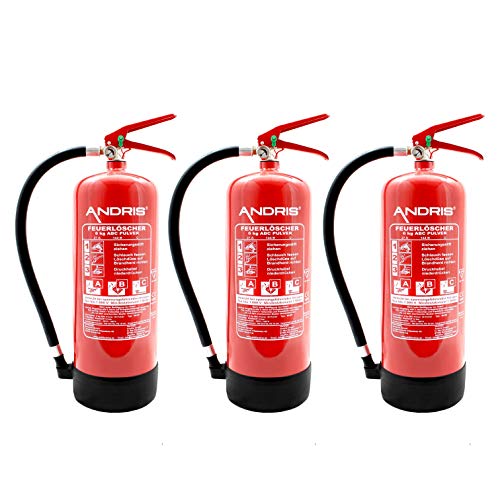 3X Orig. ANDRIS® Feuerlöscher NEU 6kg ABC...