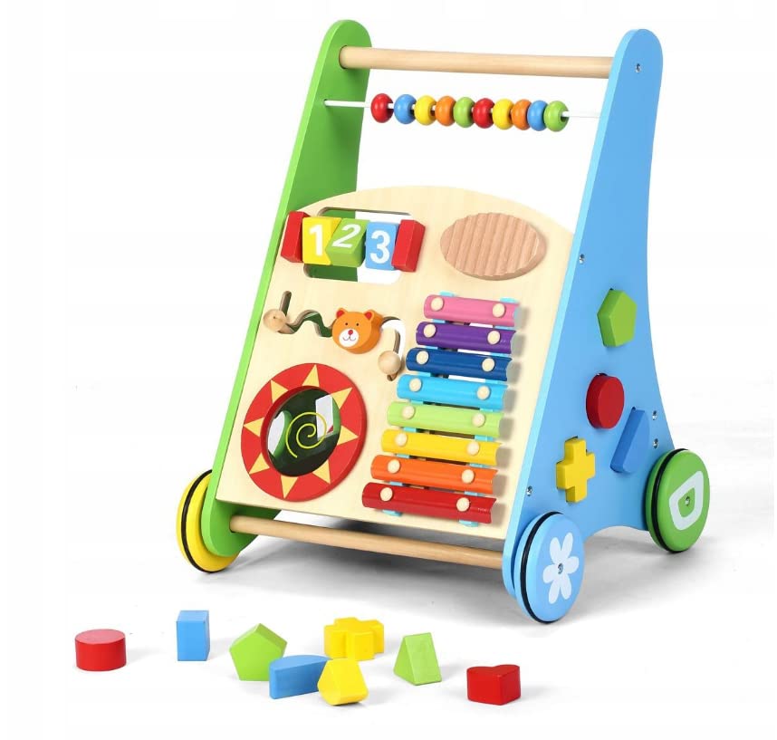 COIL 3-in-1-Kinderwagen aus Holz, Lernspielzeug,...
