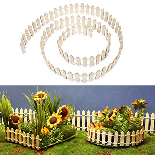 Kleine Holzzaun Miniatur Garten Zaun 100cm lang...