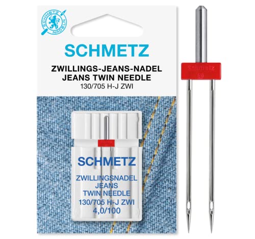 SCHMETZ Nähmaschinennadel Zwillings-Jeans-Nadel...