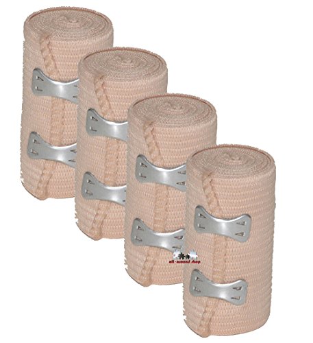 4 Stück all-around24® Elastikbandage Bandage...