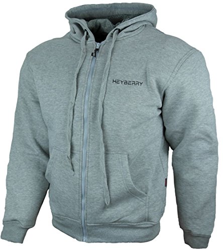 HEYBERRY Hoody Hoodie mit Aramid Motorradjacke...