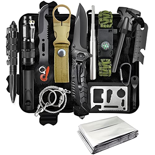 Survival Kit 13 in 1, Professionelles Notfall...