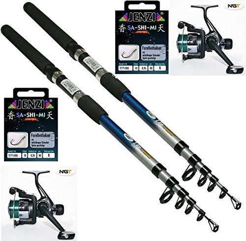 Forellenset Angelset Forelle 2 x Rute 2 x Rolle 2...