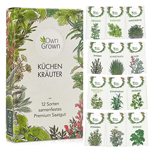 Kräuter Samen Set: 12 Sorten Premium Garten- und...