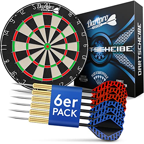 DartPro - DAS ORIGINAL - Dartscheibe mit Pfeilen -...