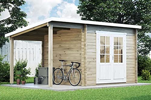 CARLSSON Gartenhaus Maria mit Schleppdach aus...
