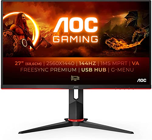 AOC Gaming Q27G2U - 27 Zoll QHD Monitor, 144 Hz,...