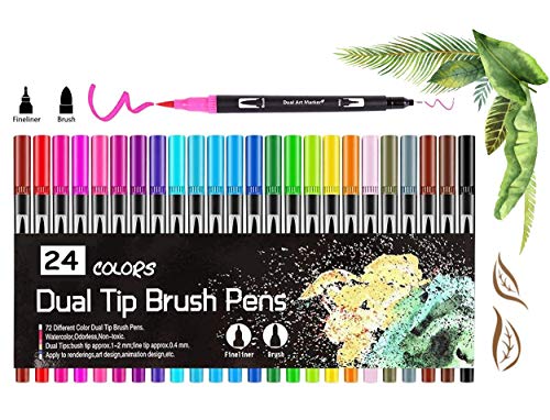 Dual Brush Pen Set,GXR 24 Farben Marker...