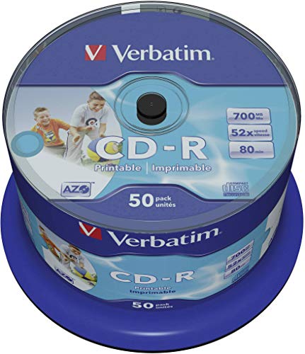 Verbatim CD-R AZO Wide Inkjet Printable 700 MB,...