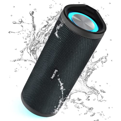 Heysong Bluetooth Lautsprecher mit Licht, Musikbox...