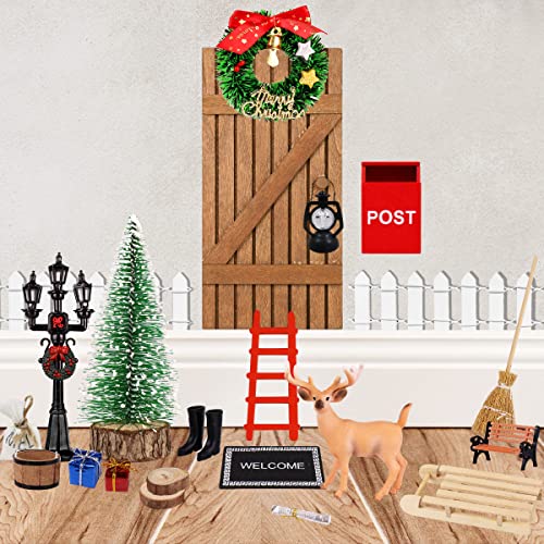 22PCS Wichteltür Zubehör Weihnachten Set,...