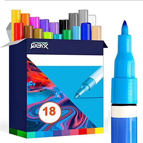 QBIX Acrylstifte für Steine wasserfest, Acrylic...