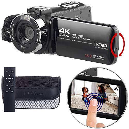 Somikon Videokamera: 4K-UHD-Camcorder mit...