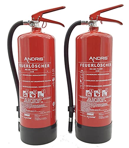 2x Feuerlöscher 6kg ABC Pulver-Feuerlöscher der...