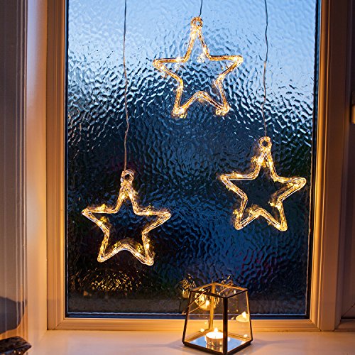 LED Stern Fensterdeko Weihnachtsdeko Timer...