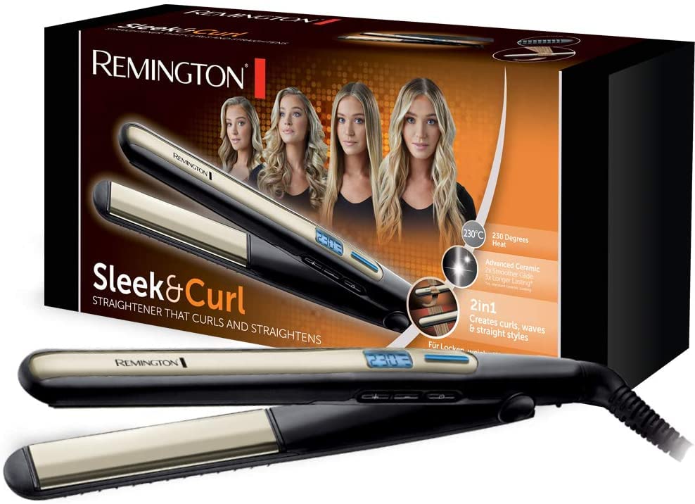 Remington Glätteisen Sleek & Curl (abgerundetes...