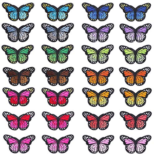 Litthing 28 PCS Schmetterling Patches Zum...