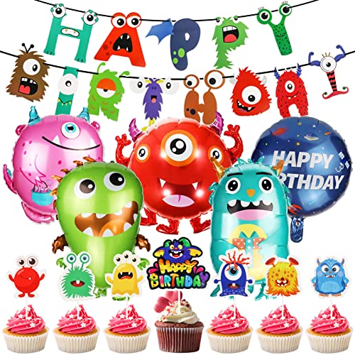 LIVESTN Monster Party Luftballons Deko,Geburtstags...