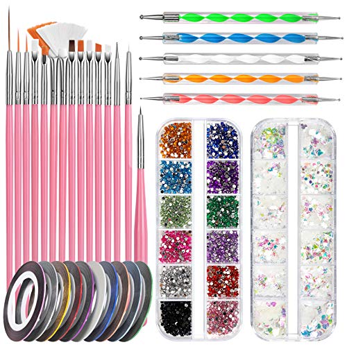 Nail Art Pinsel Set, FANDAMEI 15 Stücke Nagel...