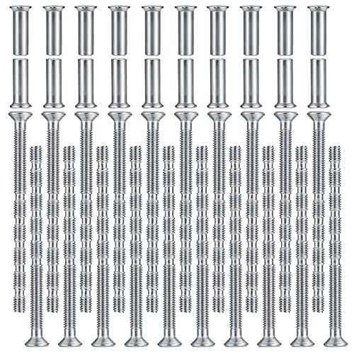 60 Stück M4 Möbelverbinder Schrauben Hülsen (30...
