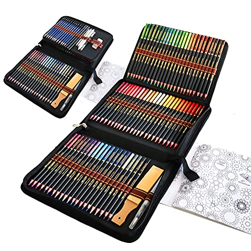 Professionelle Aquarell Buntstifte Set, 96 Stück...