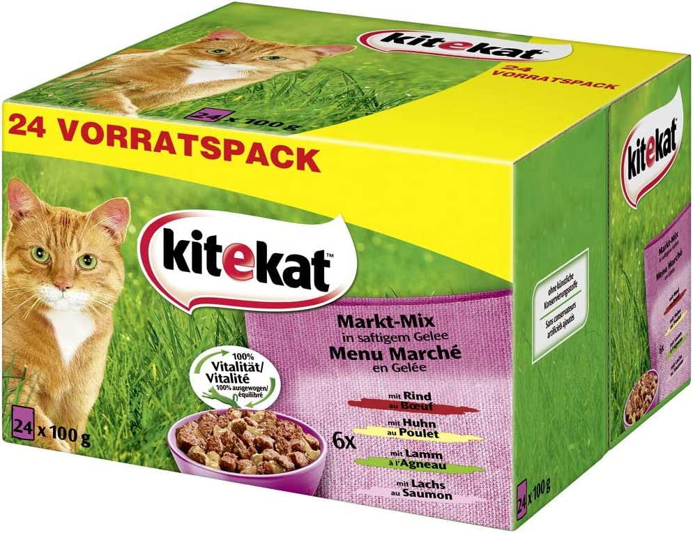 Kitekat Katzenfutter Nassfutter Markt-Mix in Gelee...
